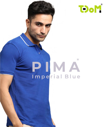 TDOM Men’s IMPERIAL BLUE Premium Polo T-Shirt