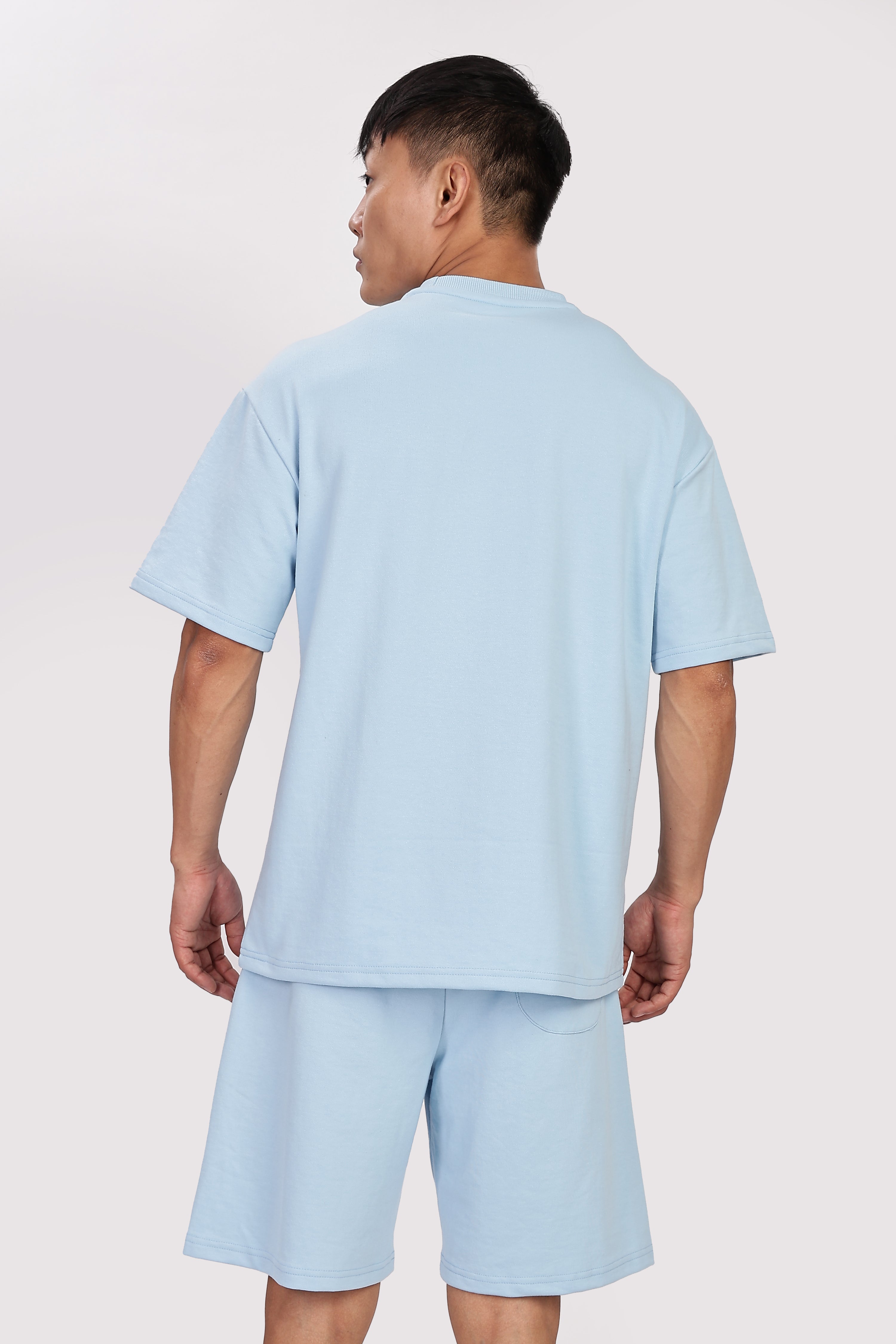 French Terry Light Pastel Blue Co-ord Set
