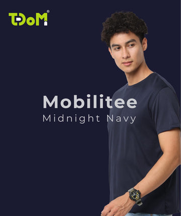 Mobilitee Midnight Navy Crew Neck T-Shirt