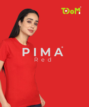 TDOM Women’s Red Premium Crew Neck T-Shirt