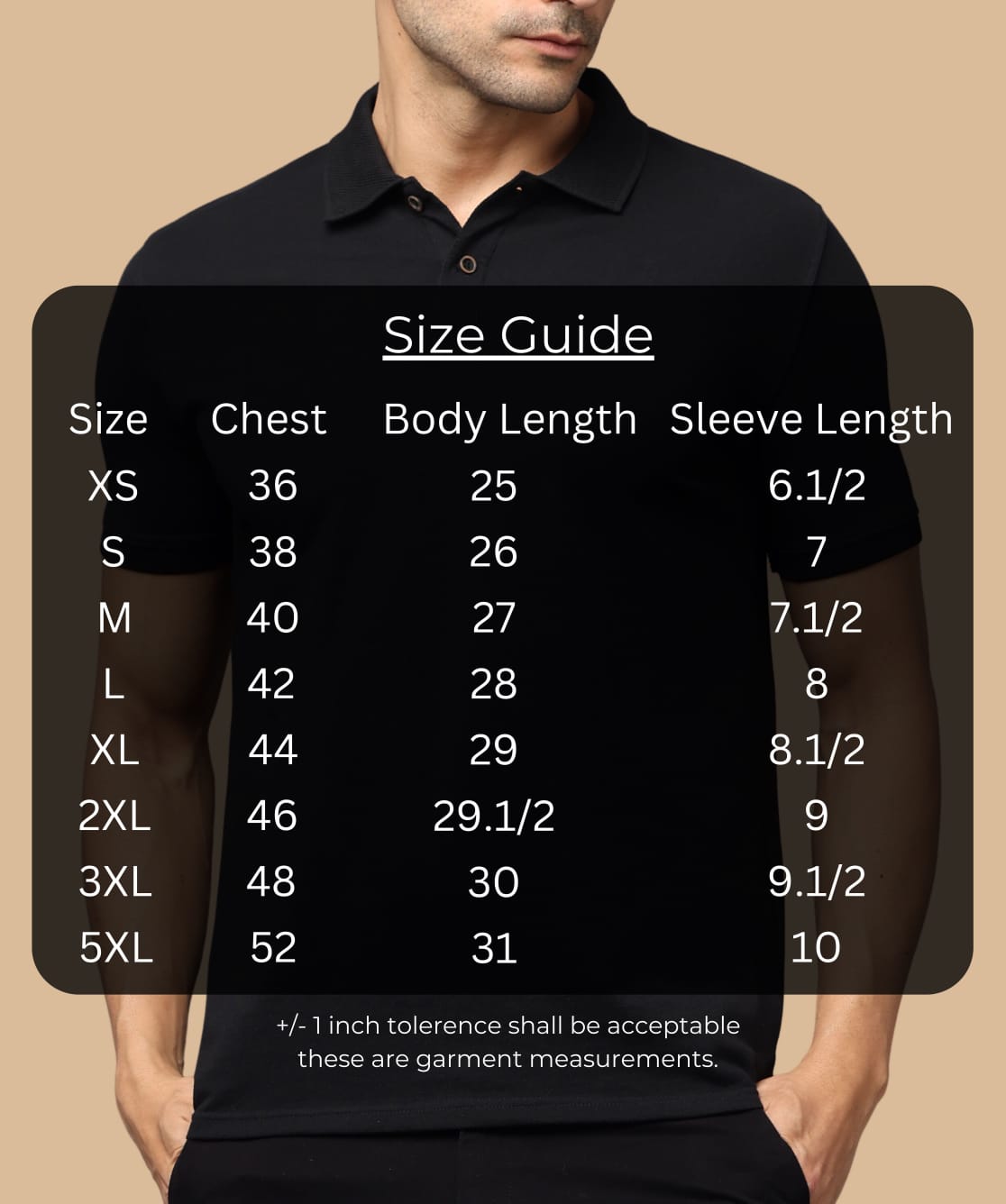 TDOM Men’s Black Sustainable Jacquard Polo T-Shirt