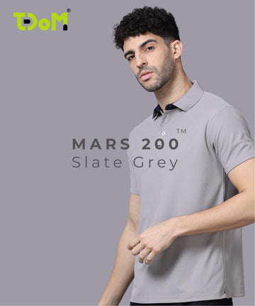 TDOM Men’s Slate Grey Mars200 Polo T-Shirt