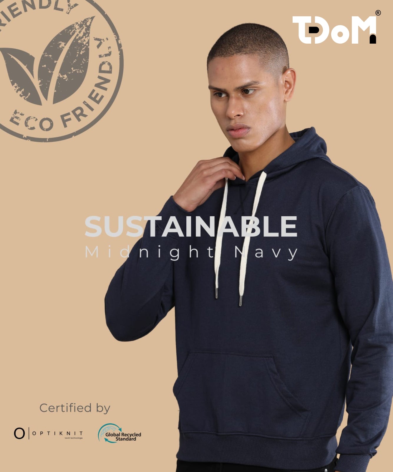 TDOM Men’s Classic Midnight Navy Hoodie