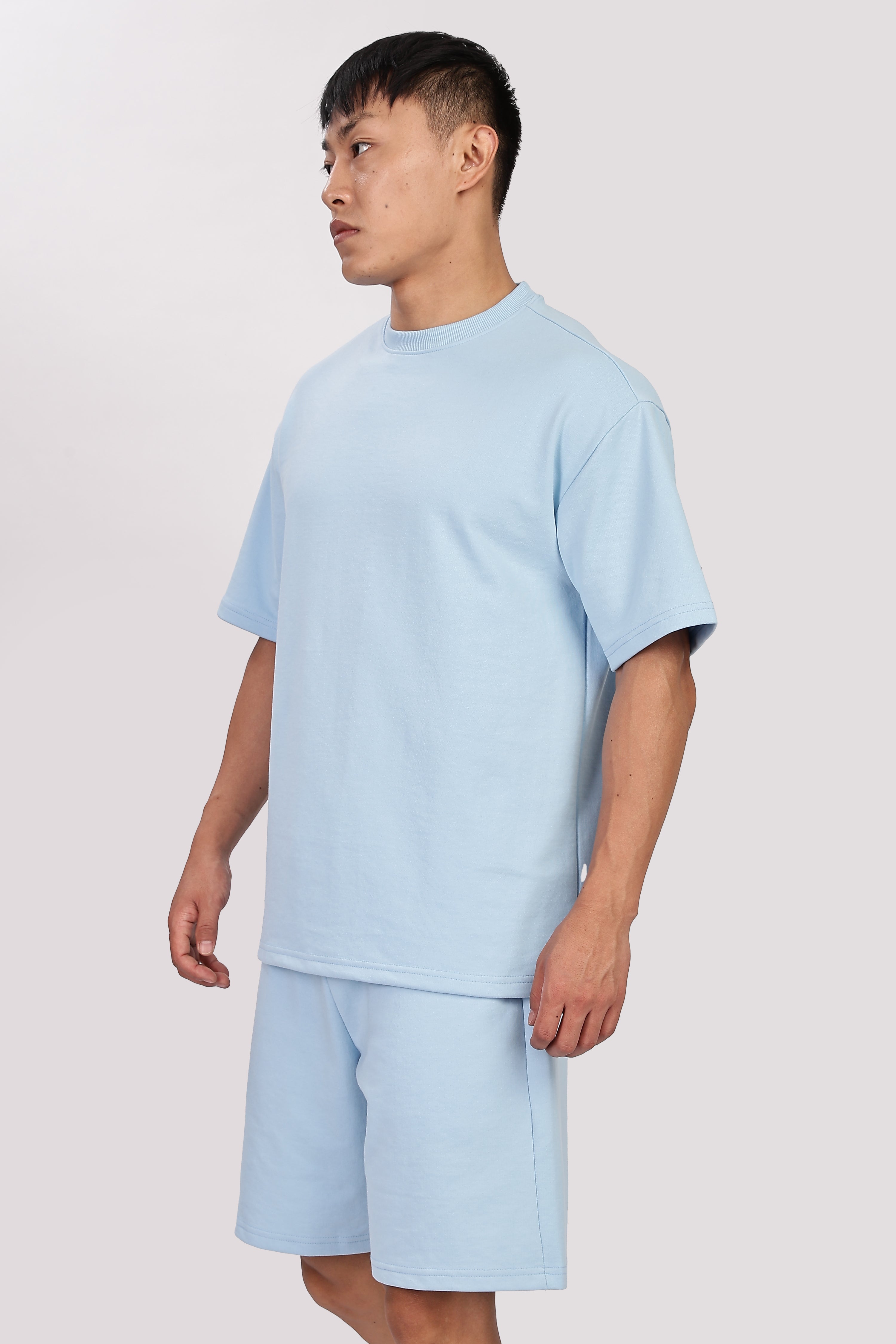 French Terry Light Pastel Blue Co-ord Set