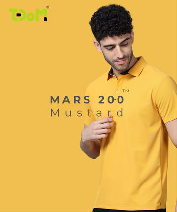 TDOM Men’s Mustard Mars200 Polo T-Shirt