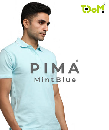 TDOM Men’s MINT BLUE Premium Polo T-Shirt