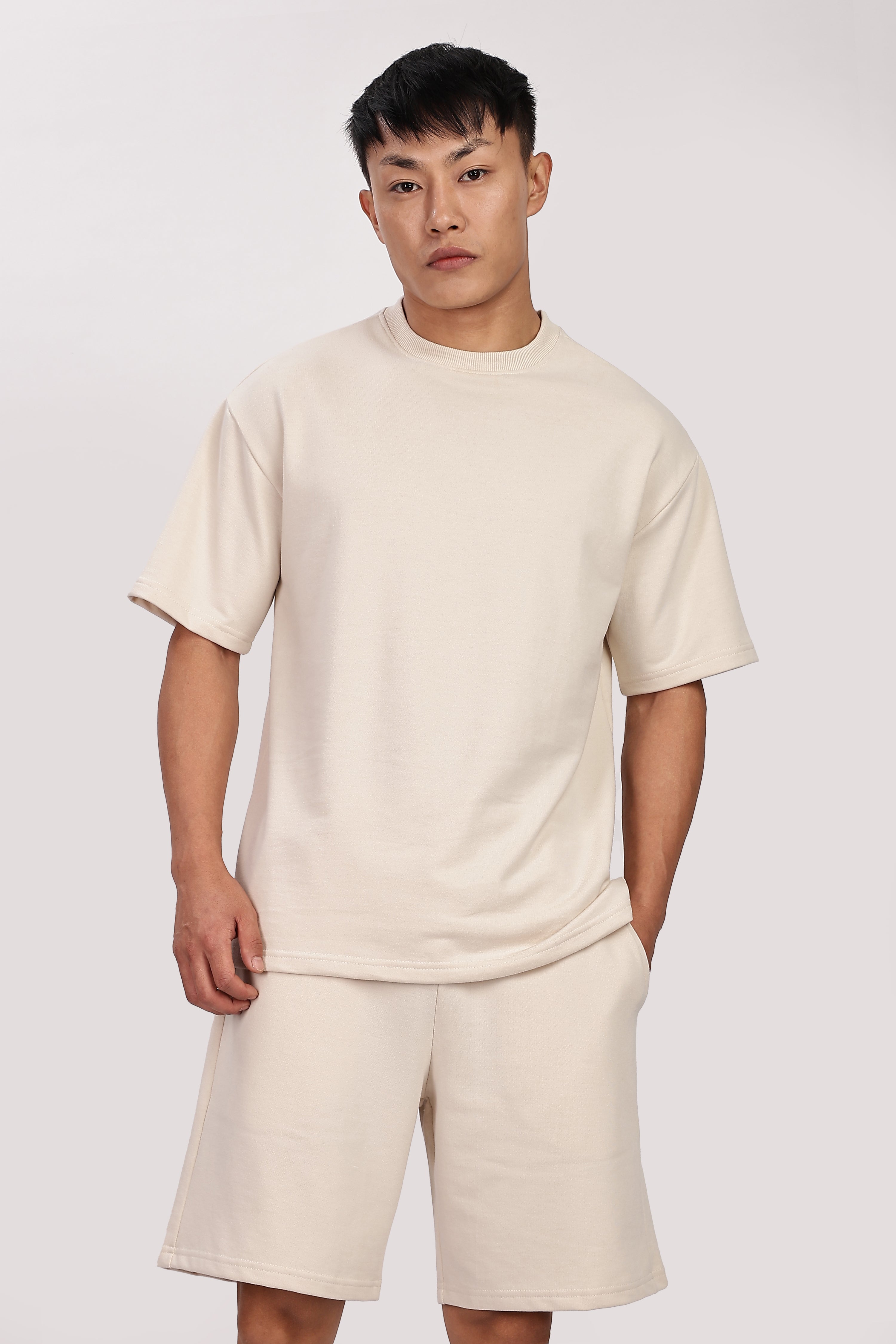 French Terry Beige Co-ord Set