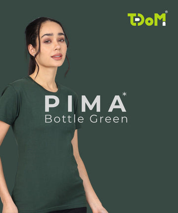 TDOM Women’s Bottle Green Premium Crew Neck T-Shirt