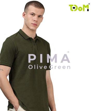 TDOM Men’s OLIVE GREEN Premium Polo T-Shirt