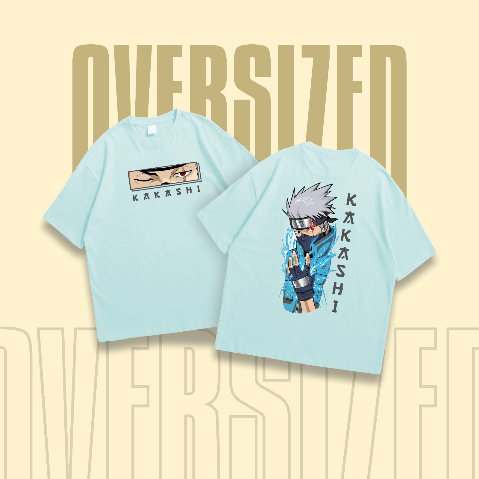 Kakashi Round Neck Oversized T-Shirt