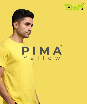 TDOM Premium PIMA Yellow  Crew Neck T-Shirt