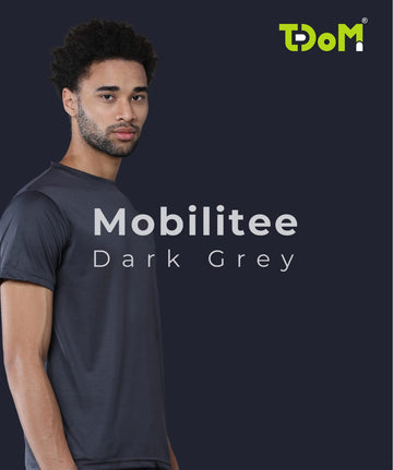 Mobilitee Dark Grey Crew Neck T-Shirt