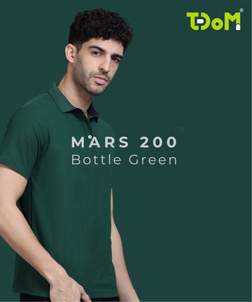 TDOM Men’s Bottle Green Mars200 Polo T-Shirt