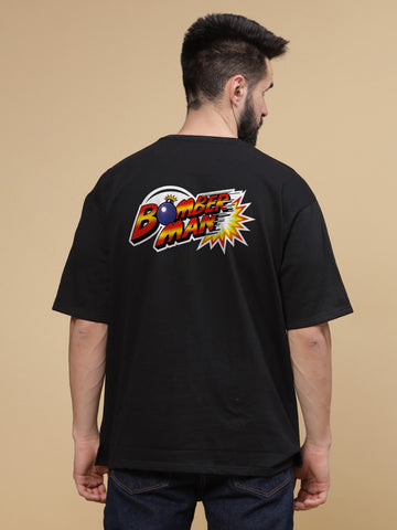 Bomber Man Round Neck Oversized T-Shirt