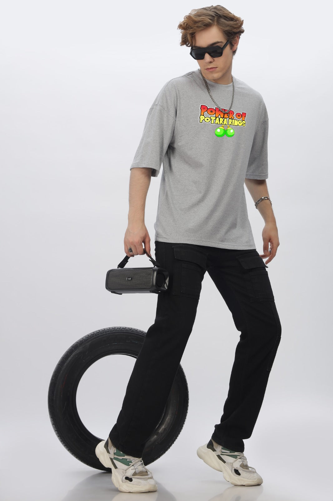 Vegito Round Neck Oversized T-Shirt