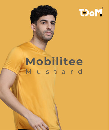 Mobilitee Mustard Crew Neck T-Shirt
