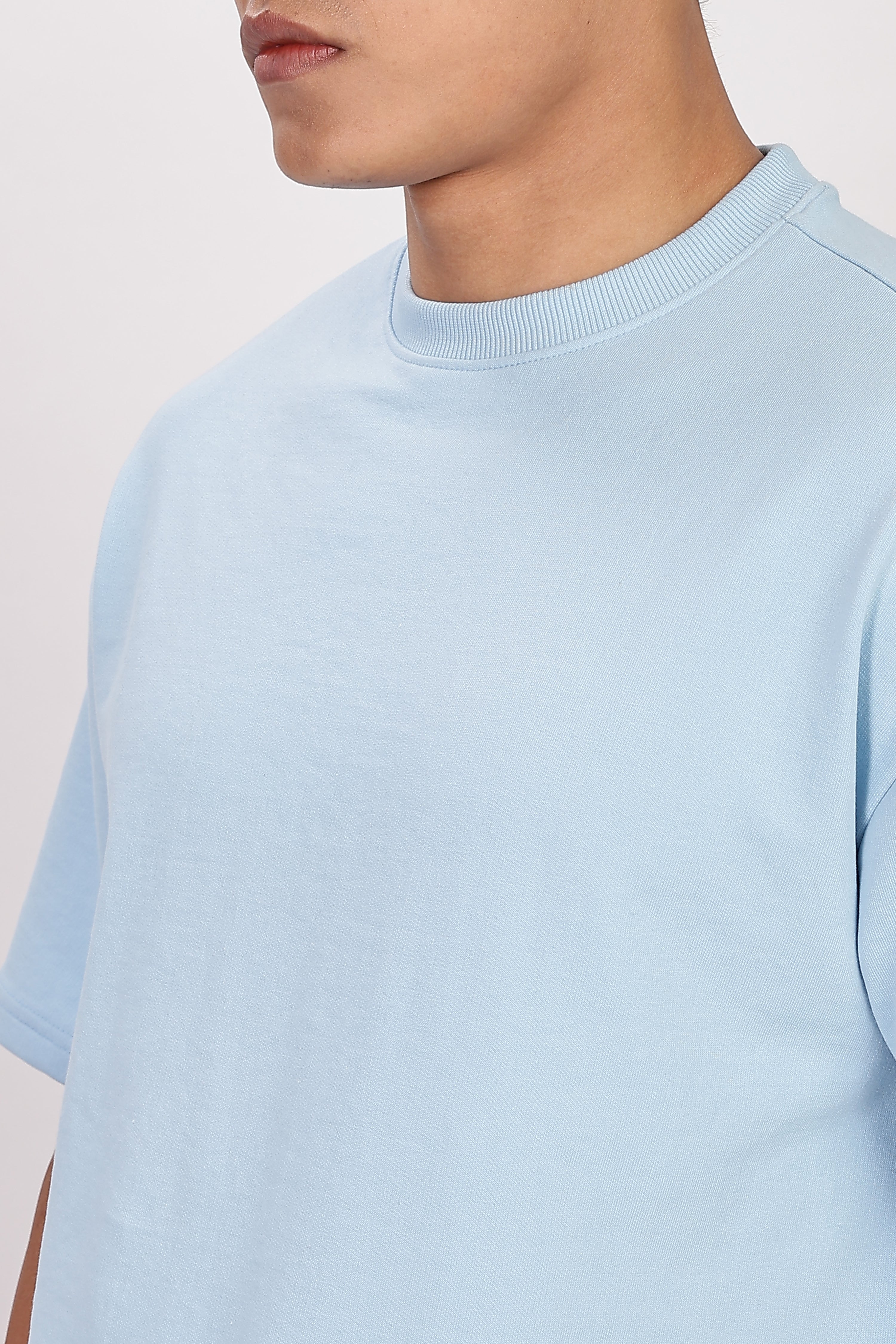 French Terry Light Pastel Blue Co-ord Set