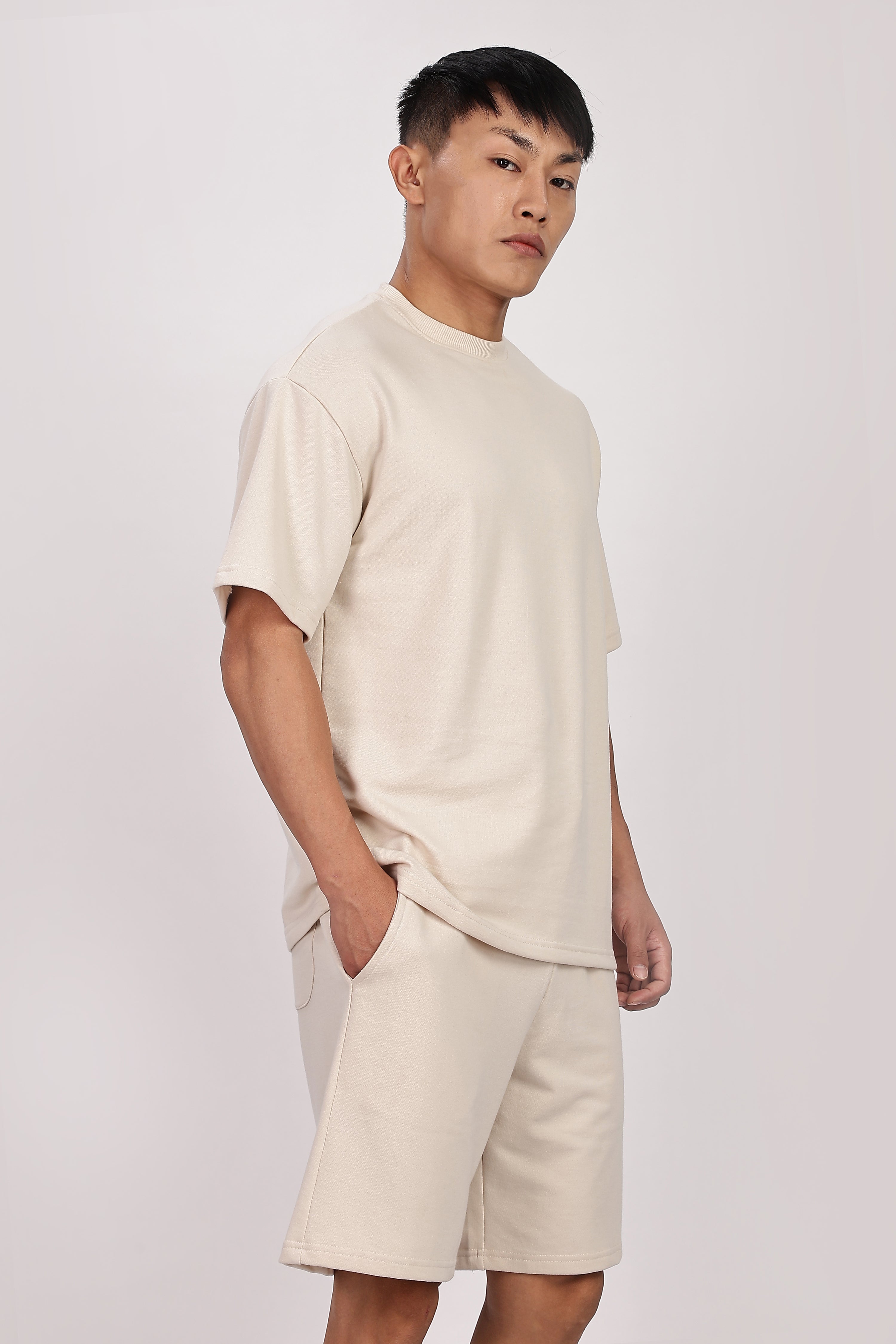 French Terry Beige Co-ord Set