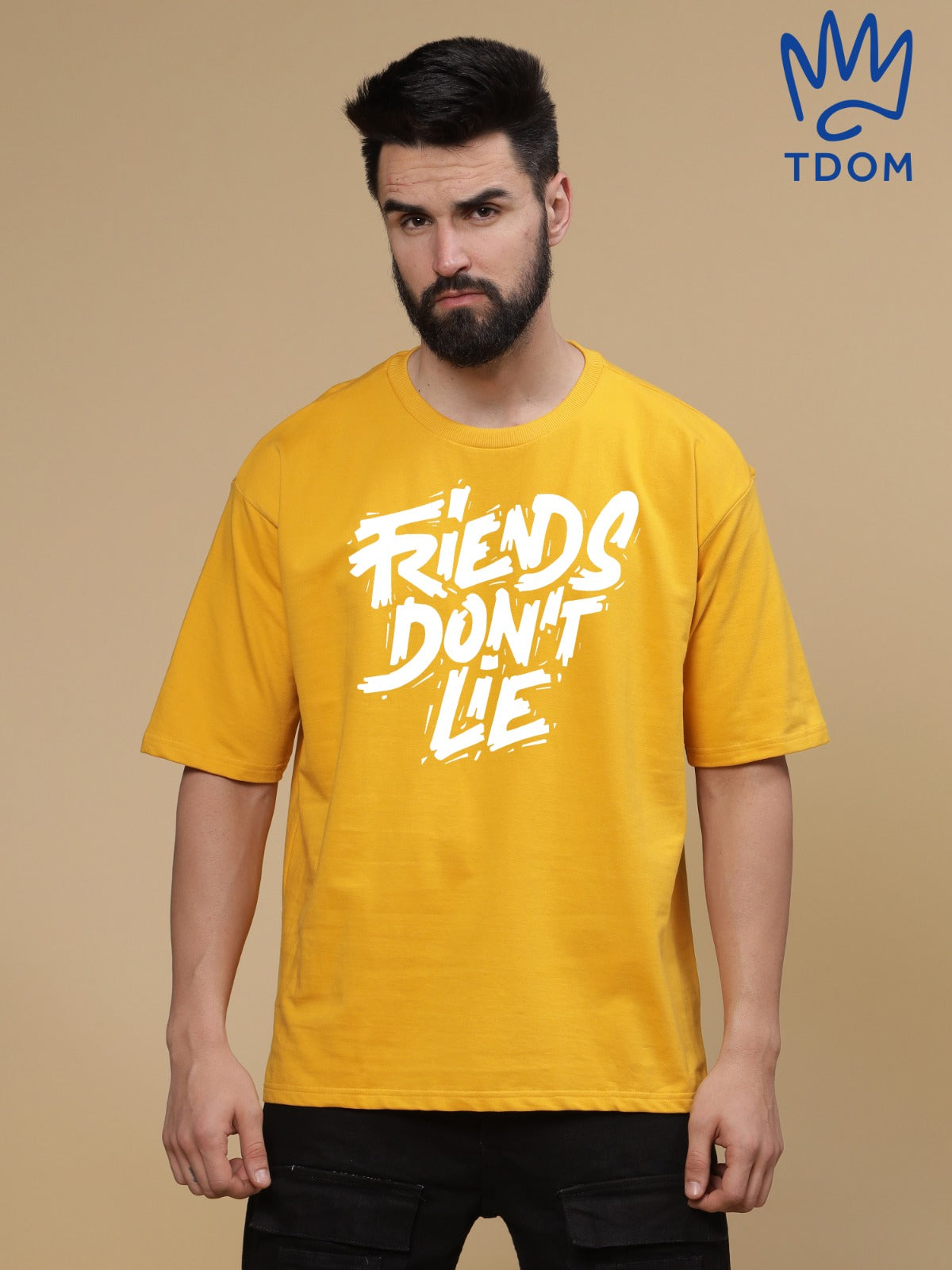 Friends Don’t lie Round Neck Oversized T-Shirt