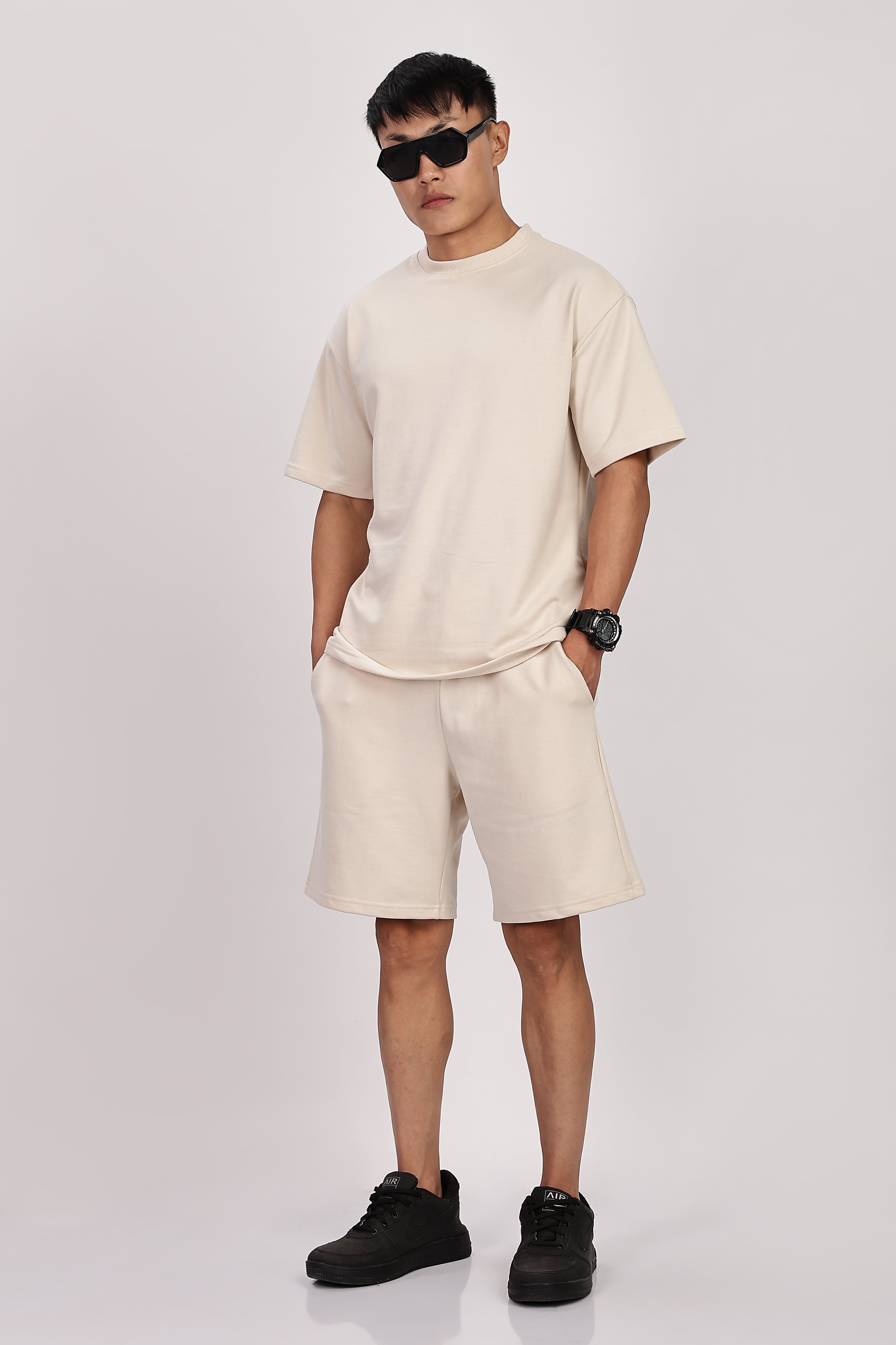 French Terry Beige Co-ord Set