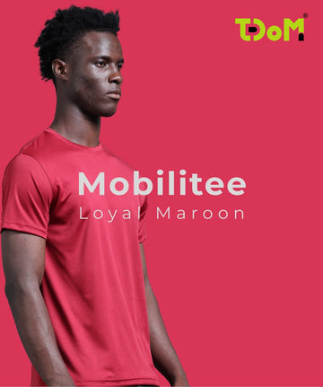 Mobilitee Loyal Maroon Crew Neck T-Shirt
