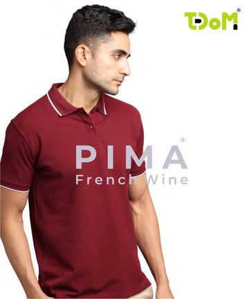 TDOM Men’s FRENCH WINE Premium Polo T-Shirt