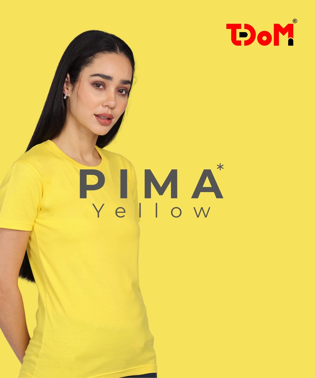 TDOM Women’s Yellow Crew Neck T-Shirt