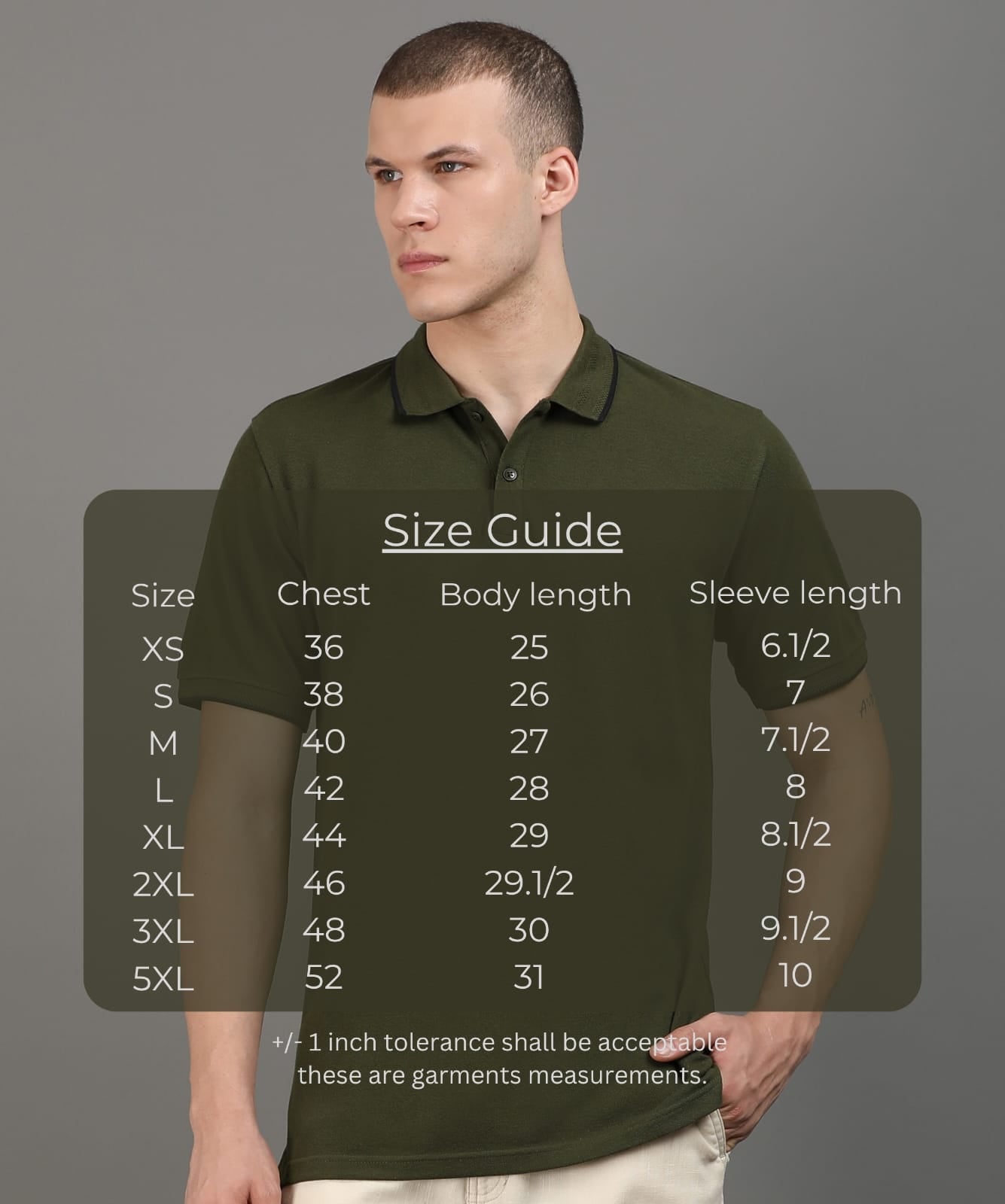 TDOM Men’s OLIVE GREEN Premium Polo T-Shirt