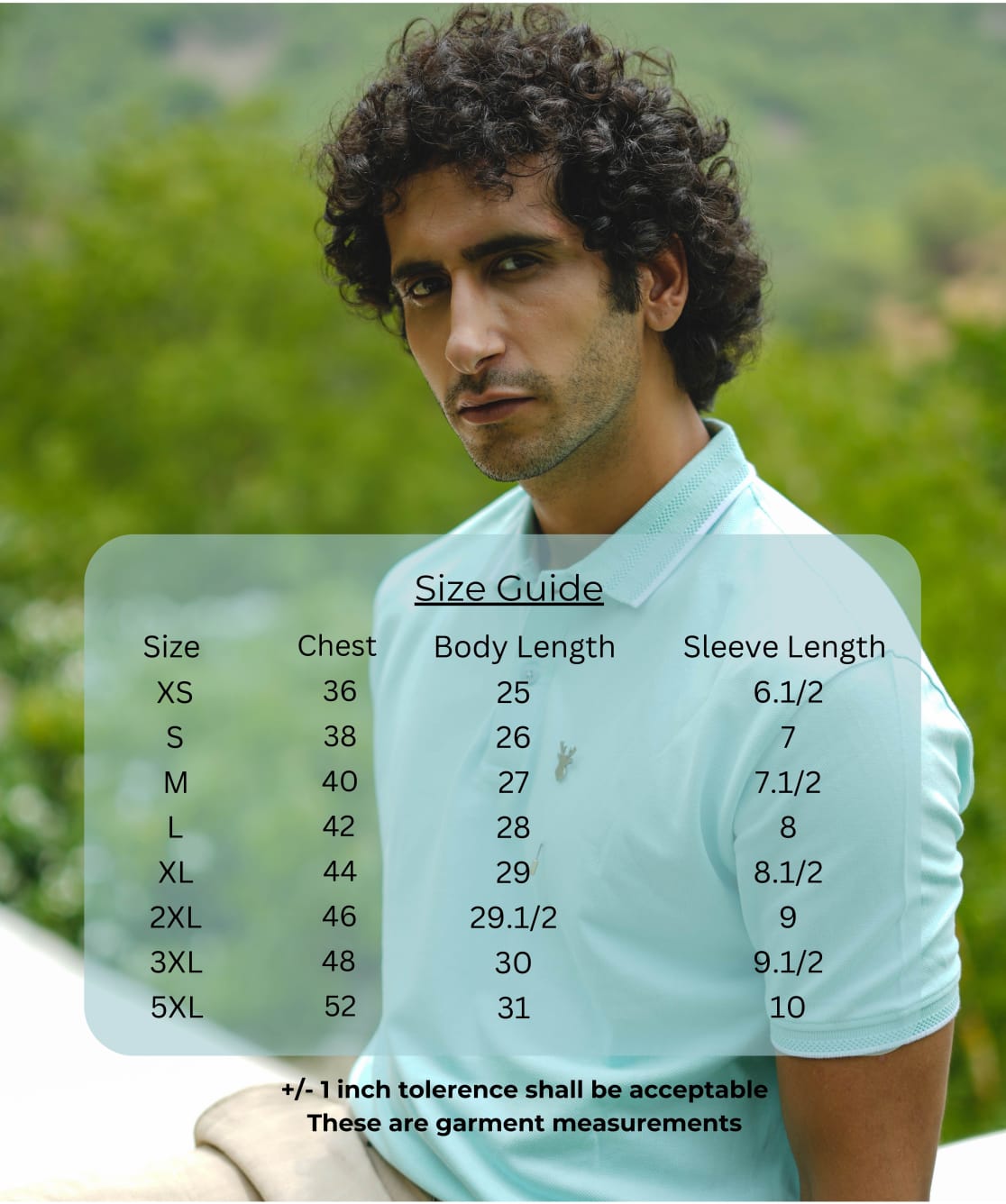 TDOM Men’s MINT BLUE Premium Polo T-Shirt