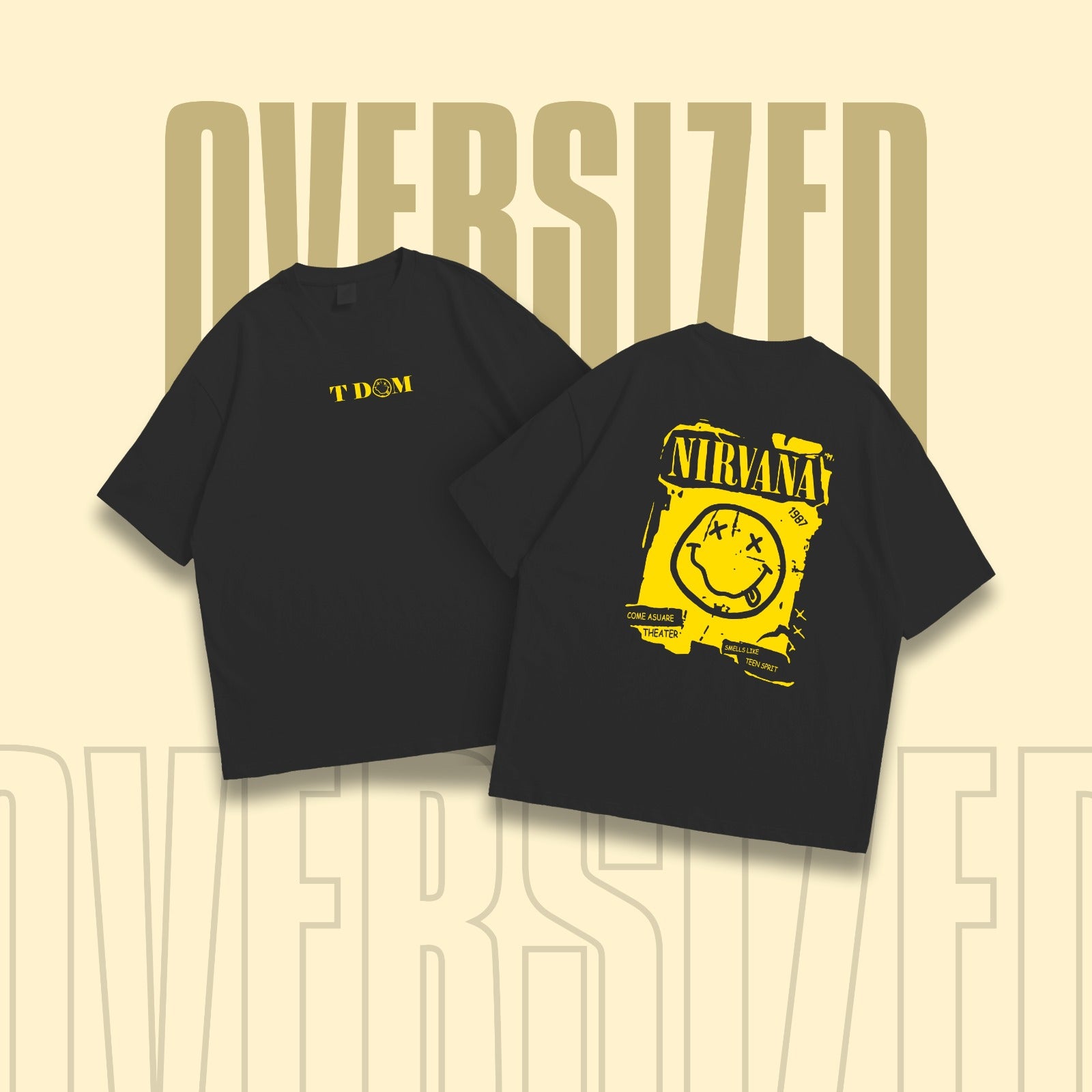 Nirvana Round Neck Oversized T-Shirt