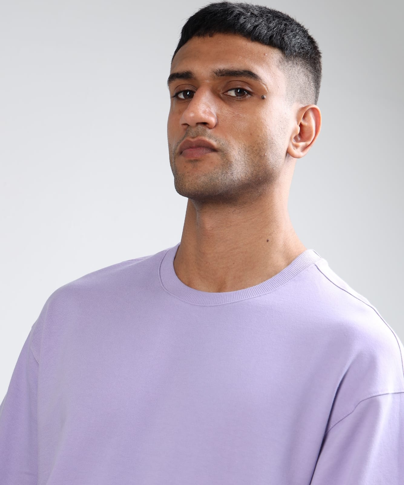 TDOM Men’s lILAC GREY Oversized T-Shirt