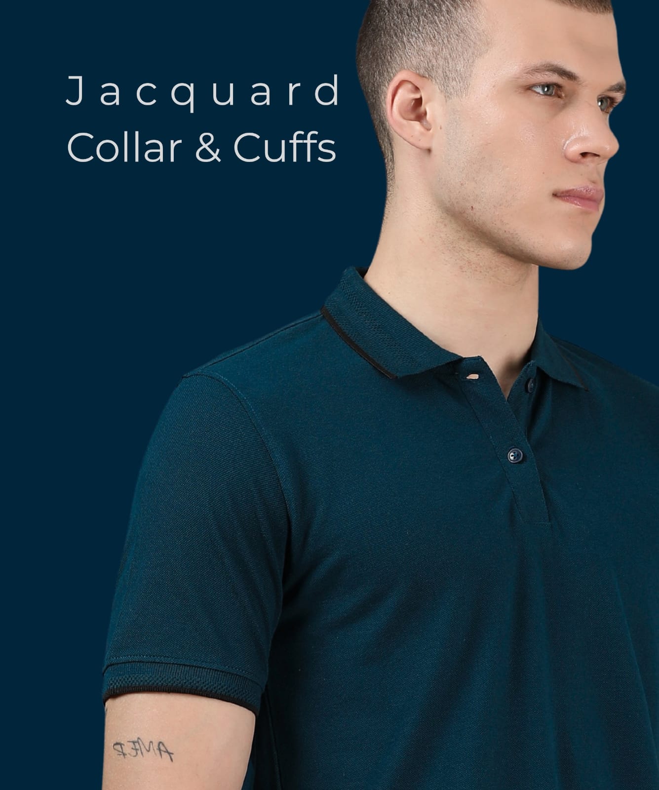 TDOM Men’s TEAL BLUE Premium Polo T-Shirt