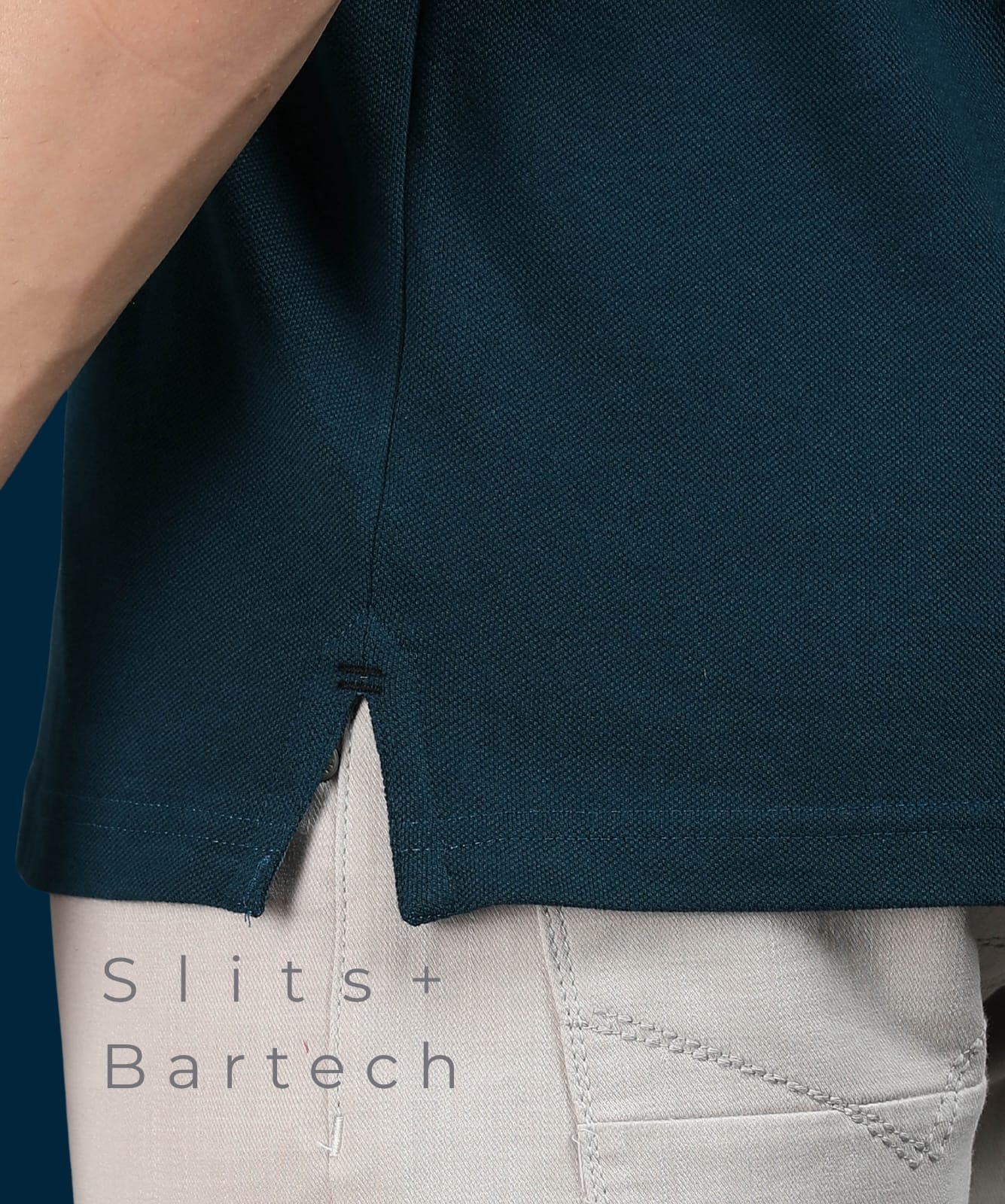 TDOM Men’s TEAL BLUE Premium Polo T-Shirt