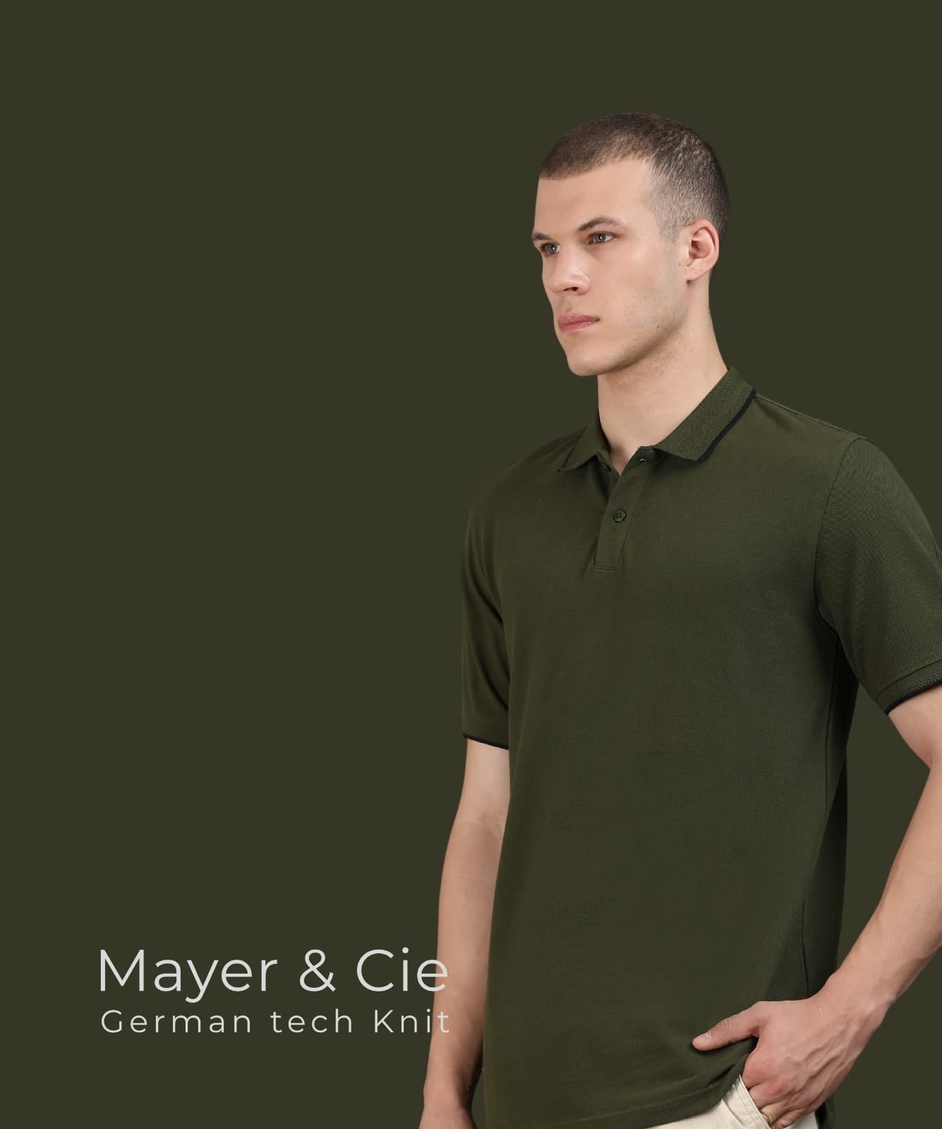 TDOM Men’s OLIVE GREEN Premium Polo T-Shirt