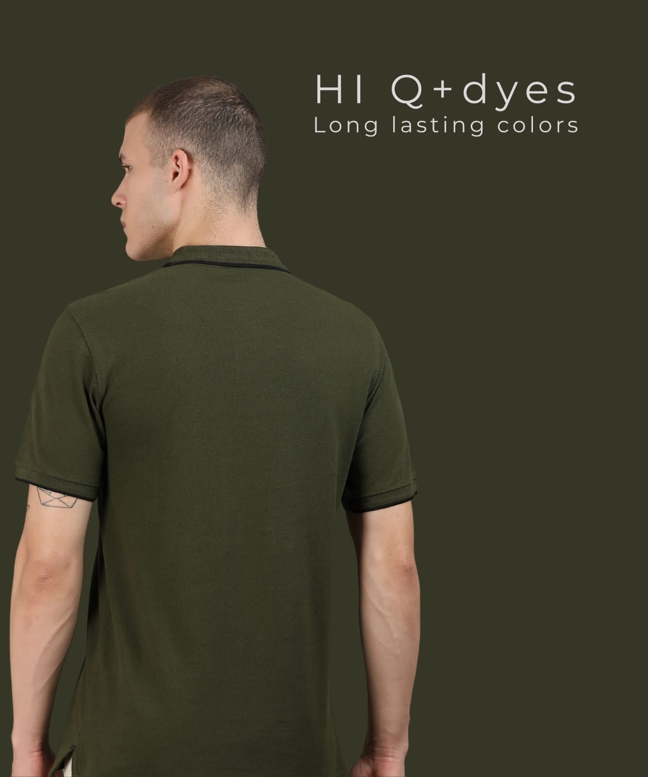 TDOM Men’s OLIVE GREEN Premium Polo T-Shirt