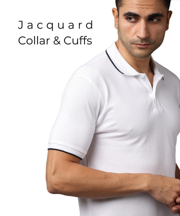 TDOM Men’s WHITE Premium Polo T-Shirt