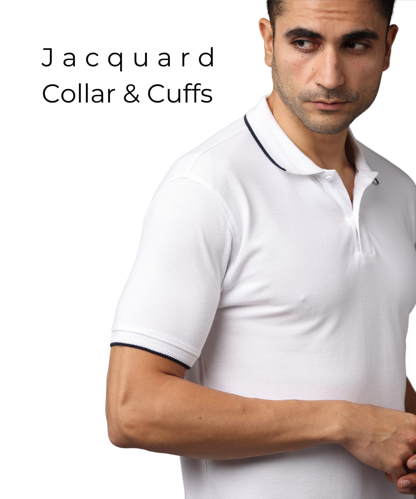 TDOM Men’s WHITE Premium Polo T-Shirt