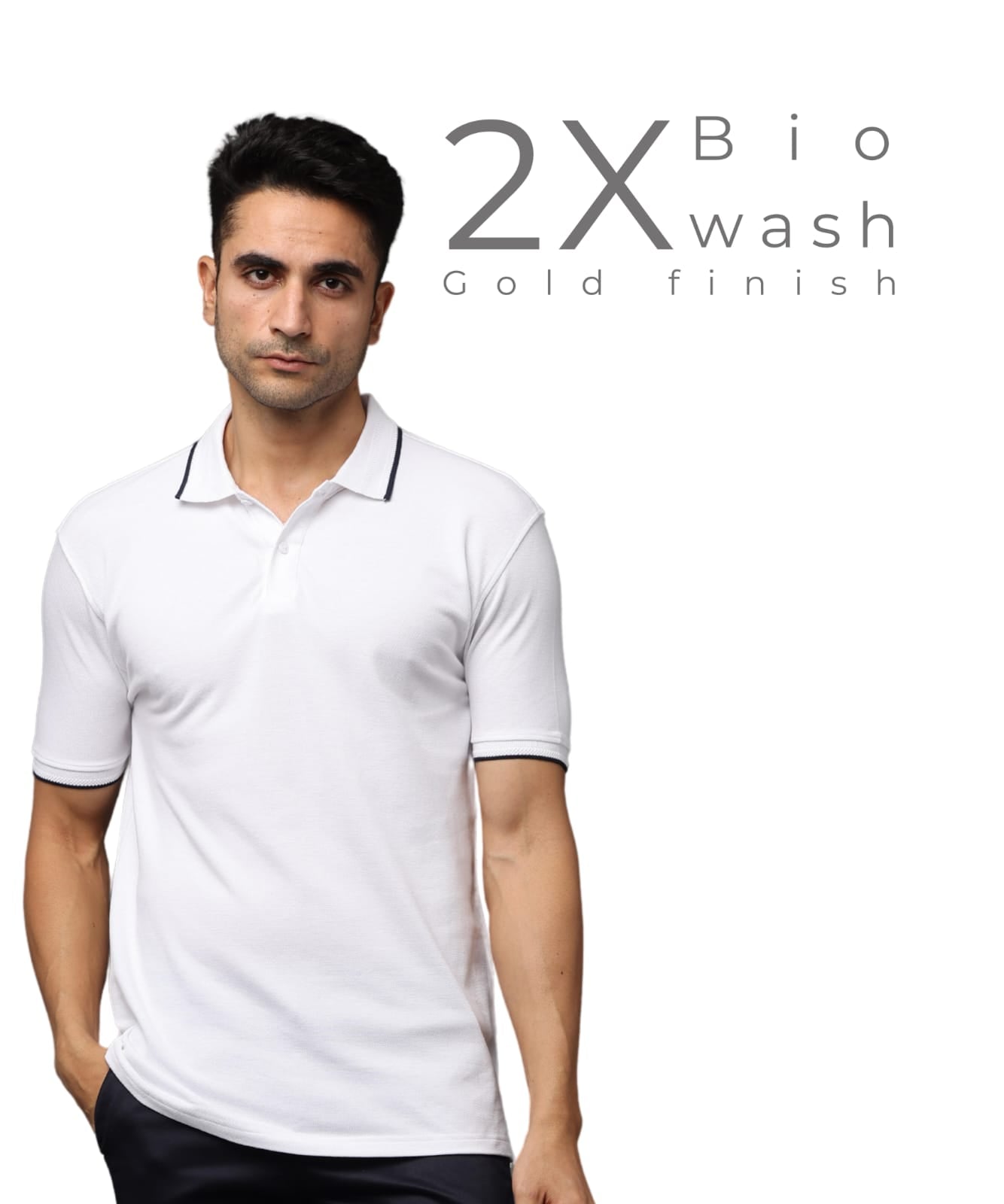 TDOM Men’s WHITE Premium Polo T-Shirt
