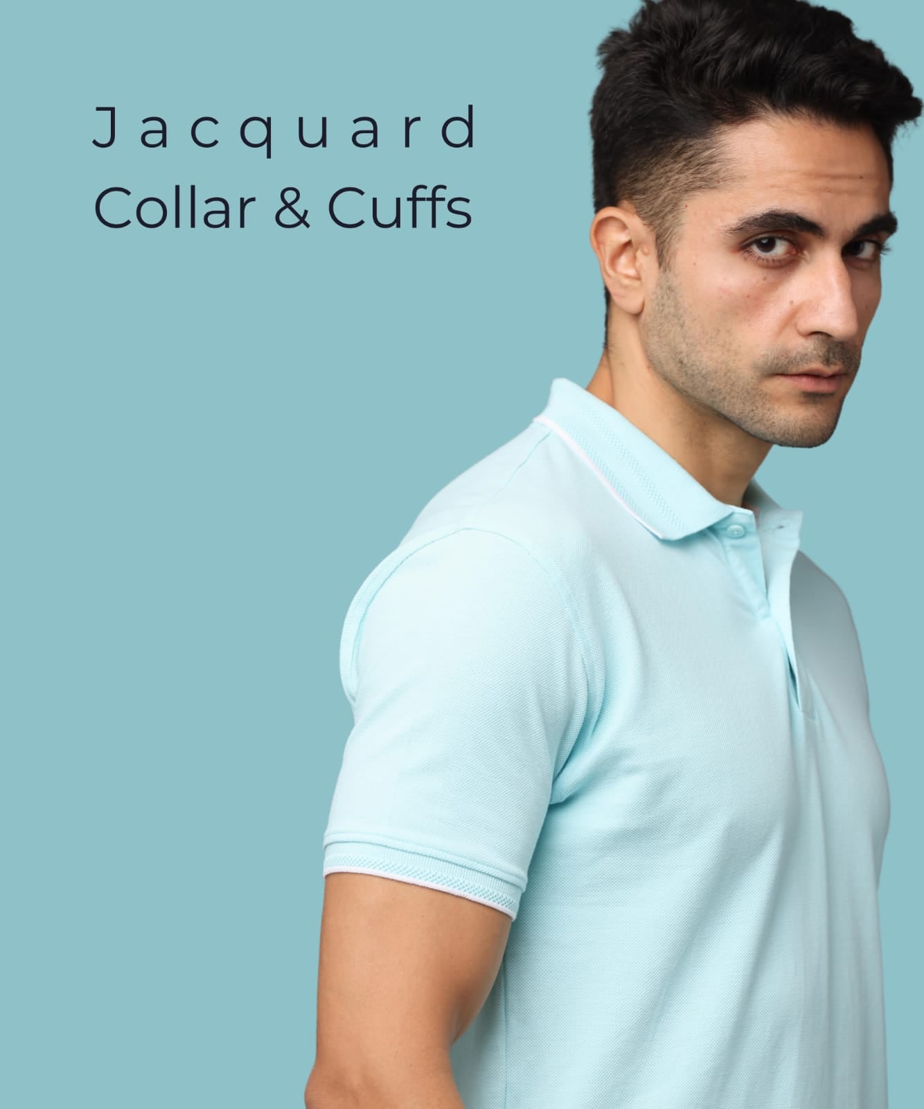 TDOM Men’s MINT BLUE Premium Polo T-Shirt