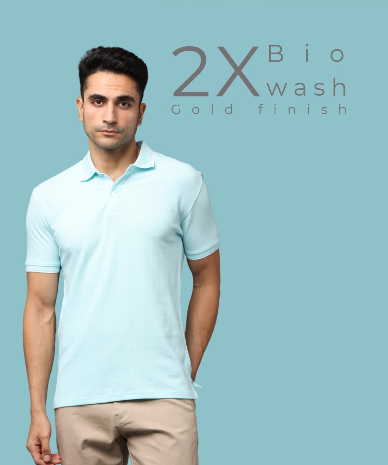 TDOM Men’s MINT BLUE Premium Polo T-Shirt