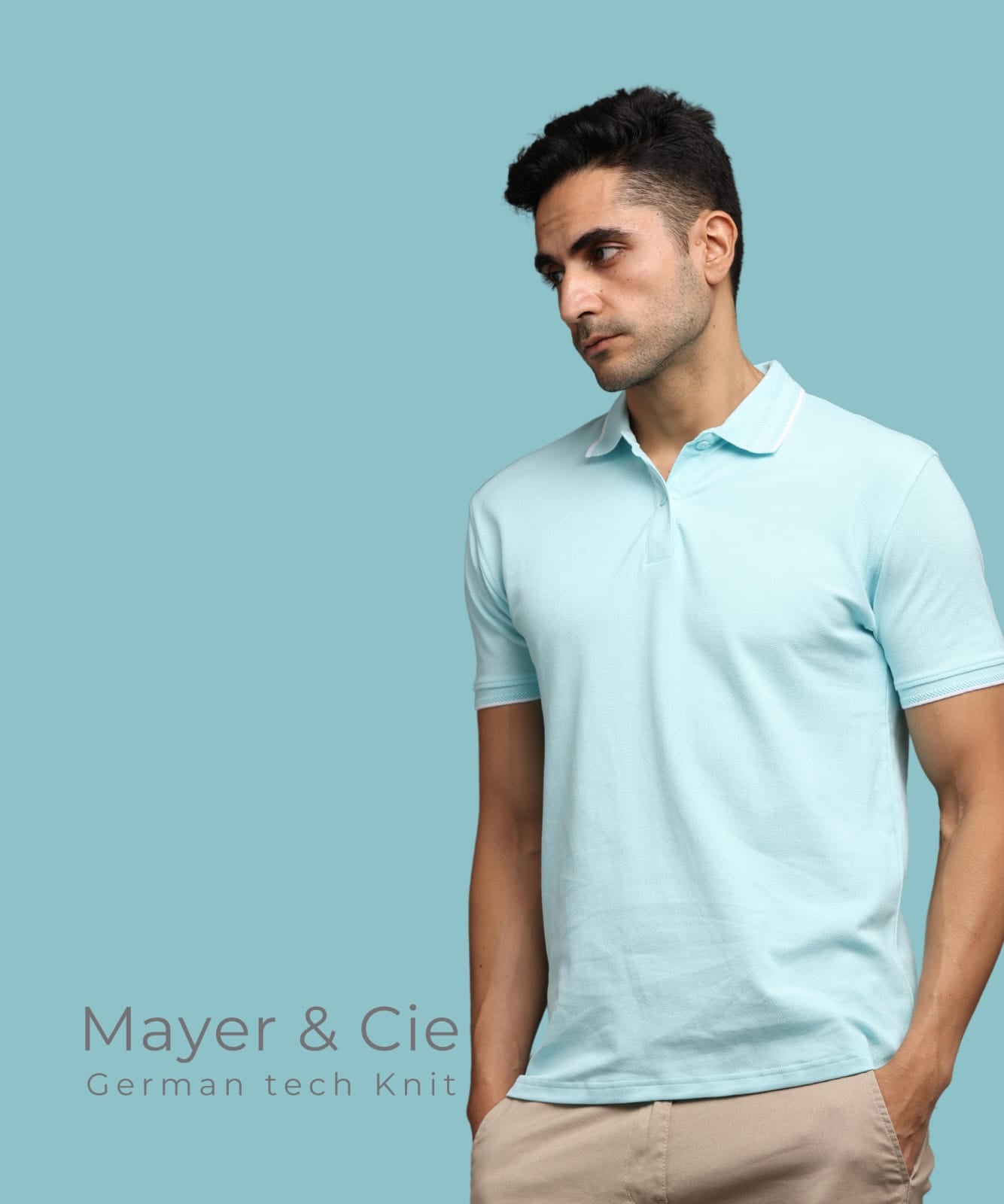 TDOM Men’s MINT BLUE Premium Polo T-Shirt