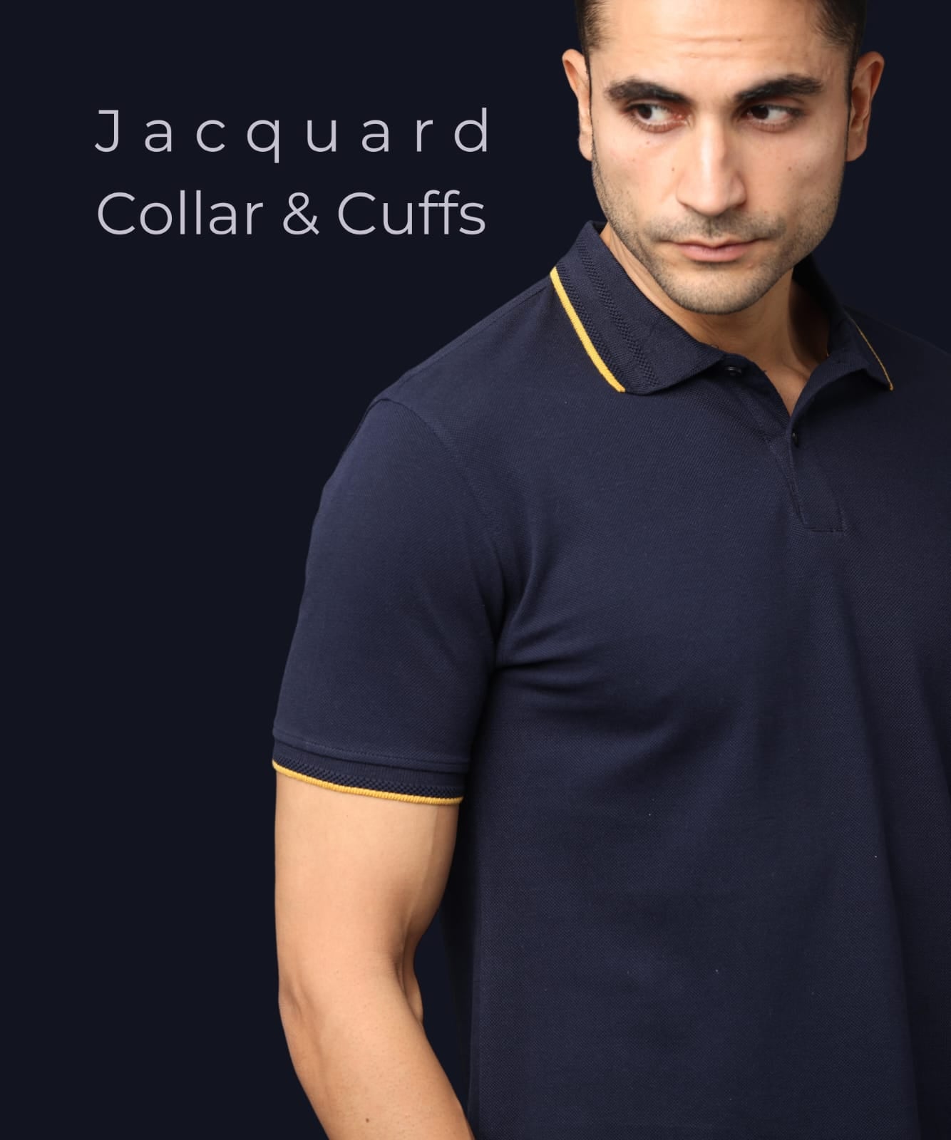 TDOM Men’s MIDNIGHT NAVY Premium Polo T-Shirt