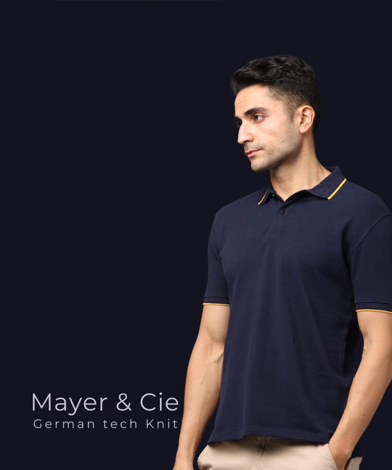 TDOM Men’s MIDNIGHT NAVY Premium Polo T-Shirt