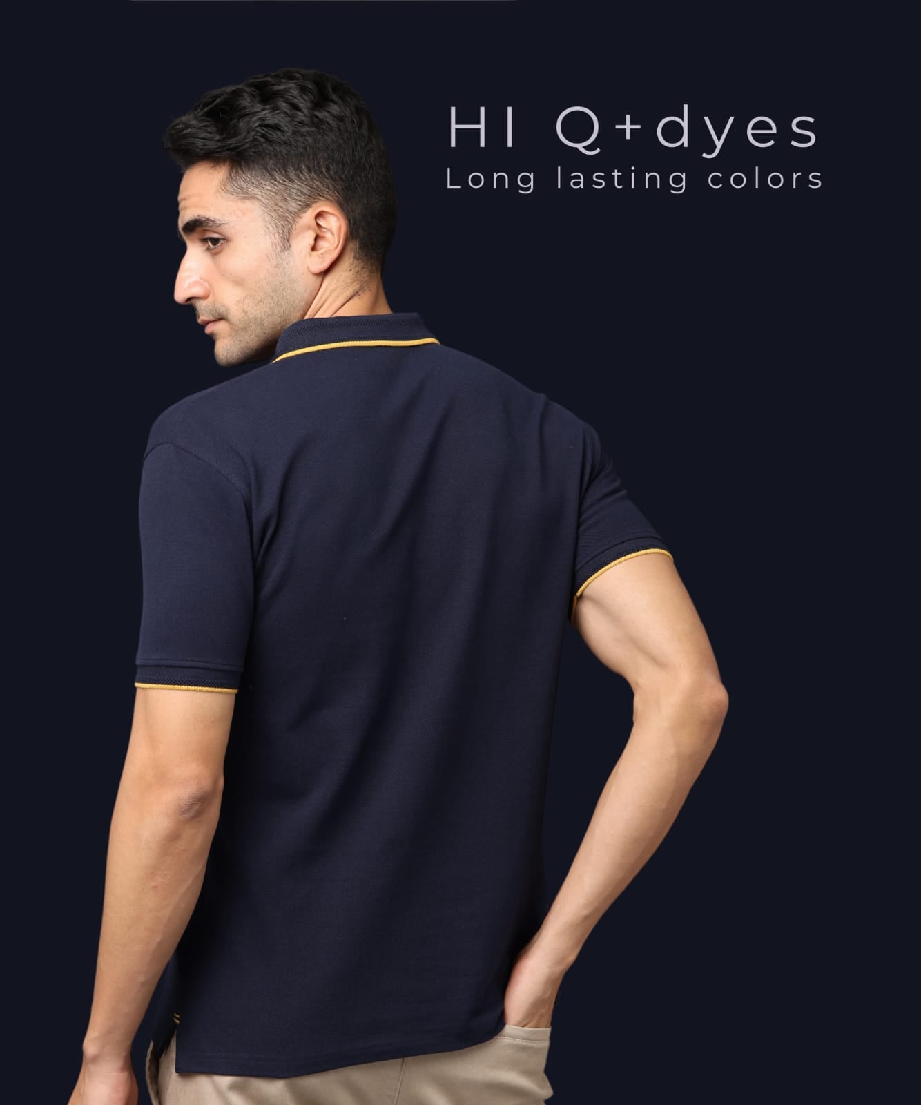 TDOM Men’s MIDNIGHT NAVY Premium Polo T-Shirt