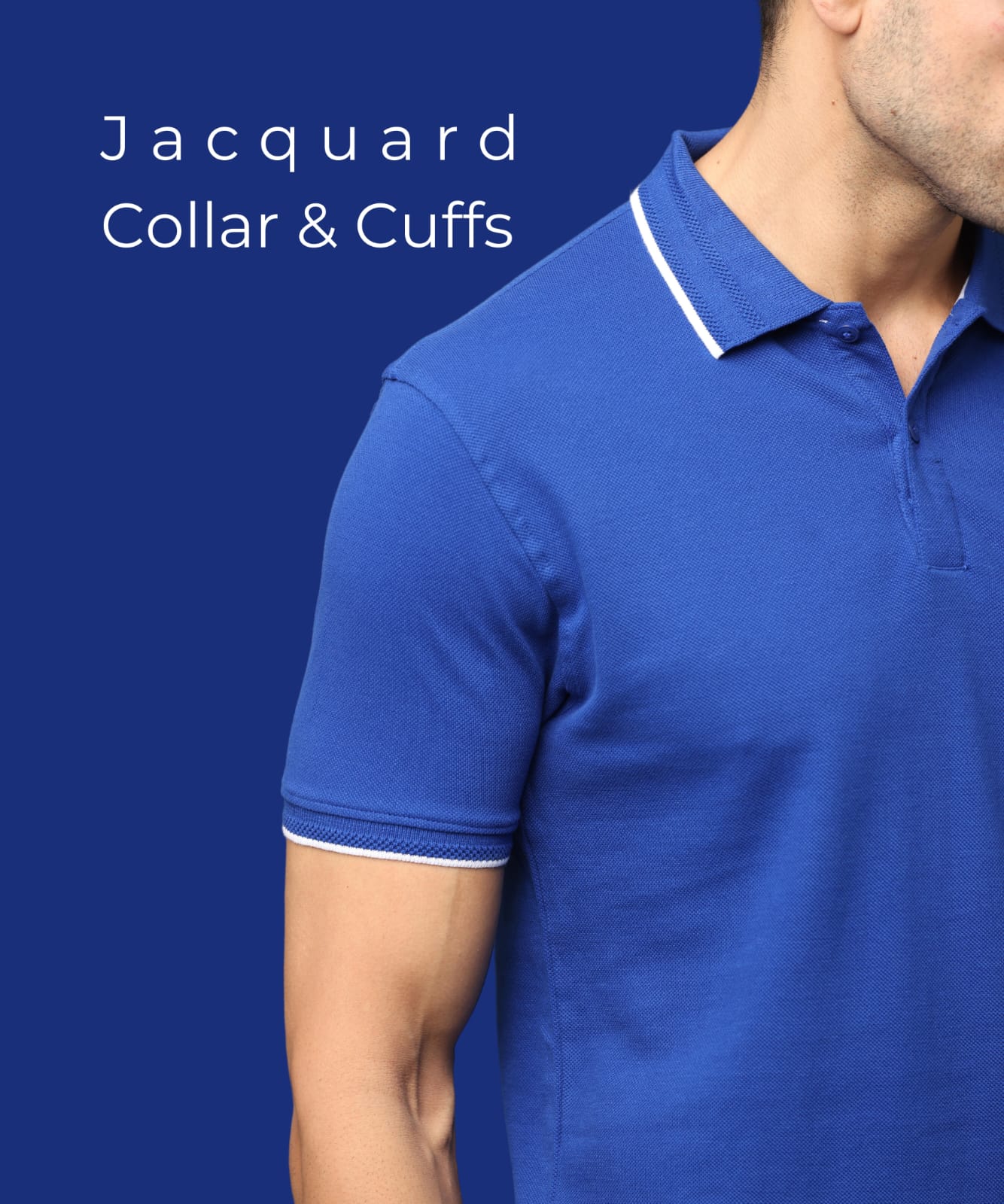 TDOM Men’s IMPERIAL BLUE Premium Polo T-Shirt