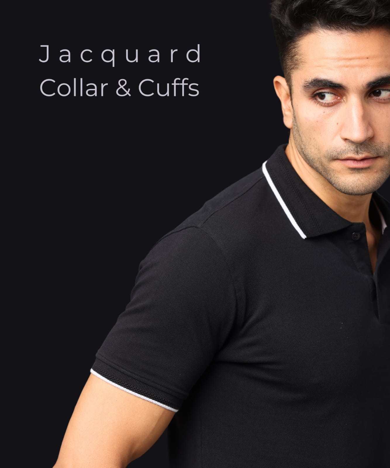 TDOM Men’s CLASSIC BLACK Premium Polo T-Shirt