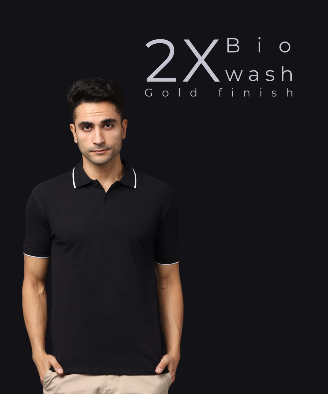 TDOM Men’s CLASSIC BLACK Premium Polo T-Shirt