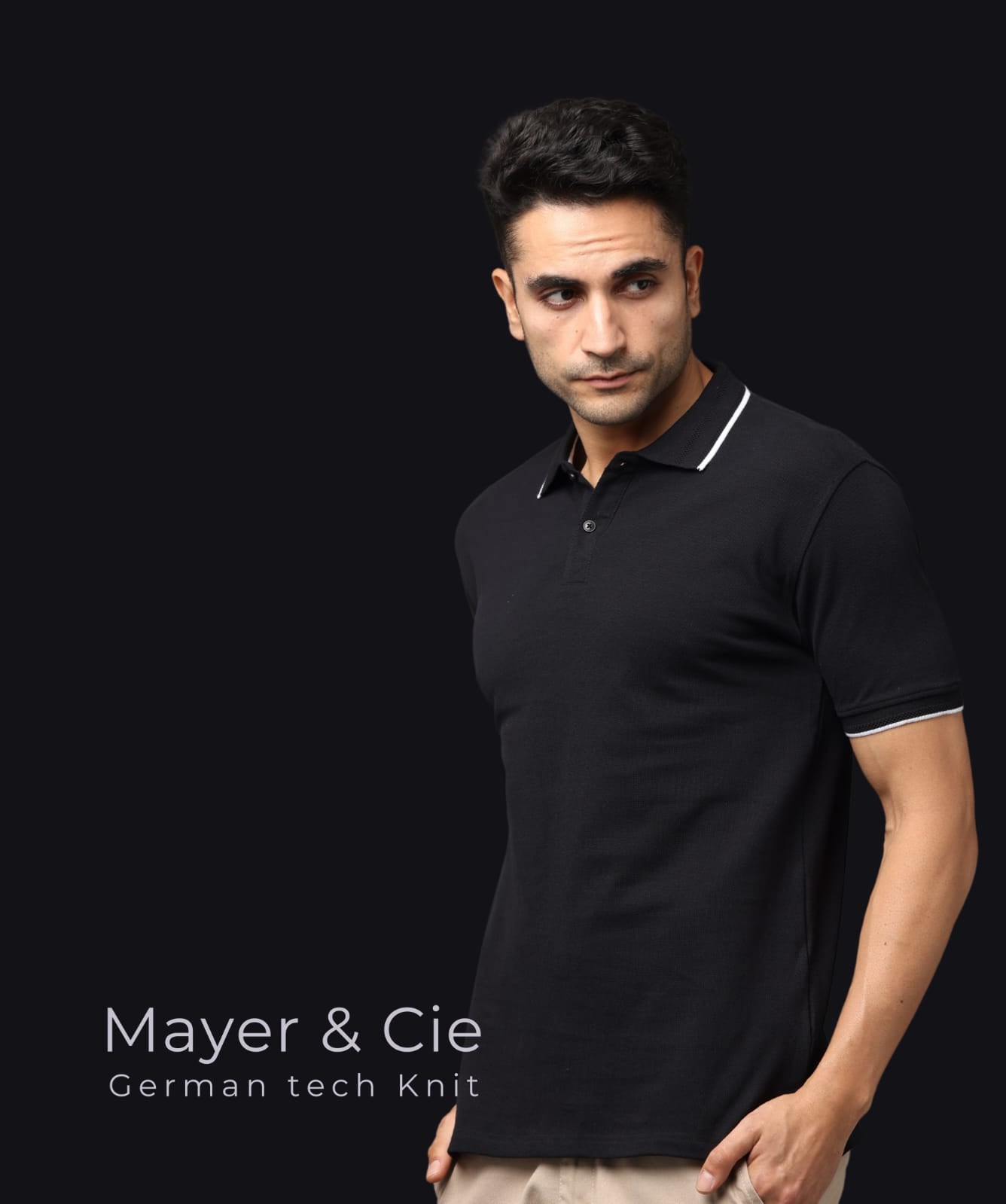 TDOM Men’s CLASSIC BLACK Premium Polo T-Shirt
