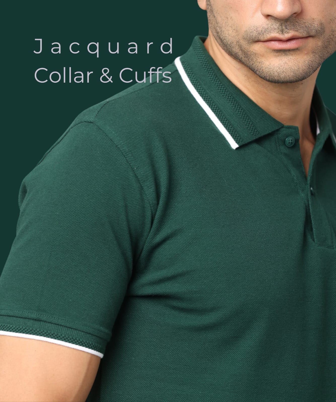 TDOM Men’s Bottle Green Premium Polo T-Shirt