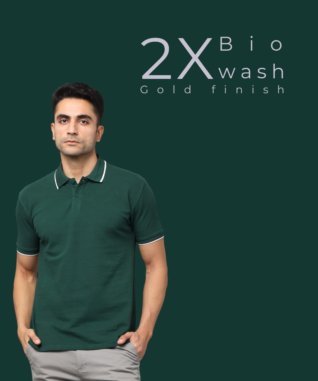 TDOM Men’s Bottle Green Premium Polo T-Shirt